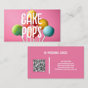 Cartão De Visita Cake Pops QR