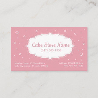Cartão De Visita Cake Store business cards