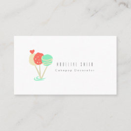 Cartão De Visita Cakepops Assar Bolo Decorador Espirais