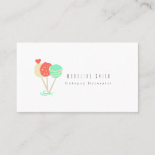 Cartão De Visita Cakepops Assar Bolo Decorador Espirais