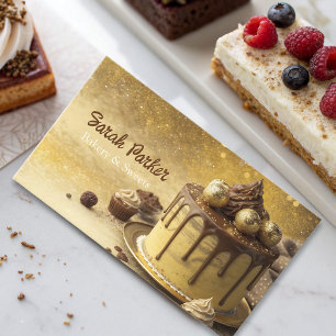 Cartão De Visita Cakes Personalizados Padaria de Produtos de Tortur
