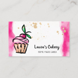 Cartão De Visita Cakes & Sweets Home Bakery de Cupcakes bonitinha