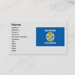 Cartão De Visita Calabria, Italia