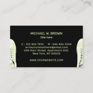 Cartão De Visita Calçados de tênis Vestuário de ginástica neon 