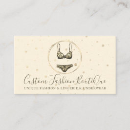 Cartão De Visita Calças Douradas Bikini De Lingerie De Calcinha Bra