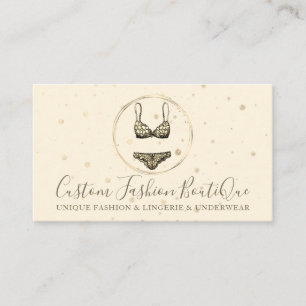 Cartão De Visita Calças Douradas Bikini De Lingerie De Calcinha Bra
