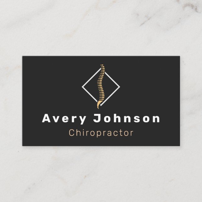 Cartão De Visita Calcinante Chiropracor Terapia Elegante (Frente)