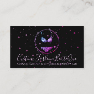 Cartão De Visita Calcinha de Lingerie de Swimwear Black Bikini