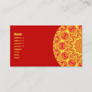 Cartão De Visita Caleidoscópio da flor do fogo