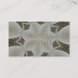 Cartão De Visita Caleidoscópio Design Flor Branco Suave