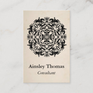 Cartão De Visita Caleidoscópio do Equestrian do vintage