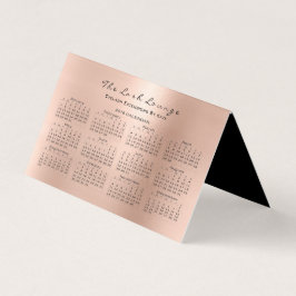 Cartão De Visita Calendar 2018 Beauty Studio Pisca Rosa Rosa Rosa R