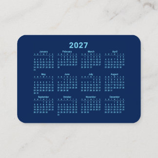 Cartão De Visita Calendário 2027