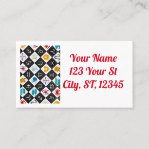 Cartão De Visita Calendário de Astrologia de Sinal Sun Zodiac Thun