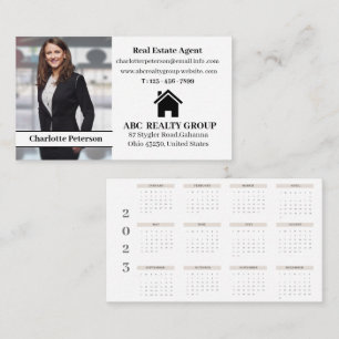 Cartão De Visita Calendário de Fotos Moderno de Imóveis