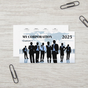 Cartão De Visita Calendário do Pocket de Gerenciamento Corporativo