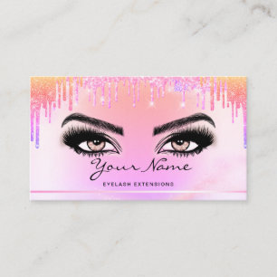 Cartão De Visita California Rainbow Trendy pega o script Lashes