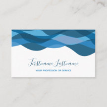 Caligrafia das ondas abstrato azuis escuras