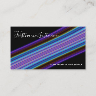 Cartão De Visita caligrafia de linhas coloridas brilhantes de abstr