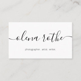 Cartão De Visita Caligrafia de Script, Barramento Profissional Mode