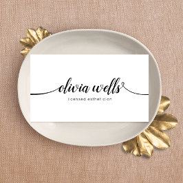 Cartão De Visita Caligrafia de Script Manuscrito Moderno Elegante