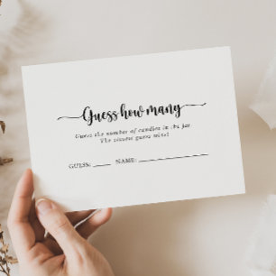 Cartão De Visita Caligrafia Minimalista Adivinha Quantas Cartas De 