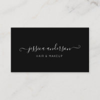 Caligrafia Moderna de Script Chic Preto Elegante
