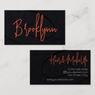 Cartão De Visita Caligrafia Signature Professional Hair Studio