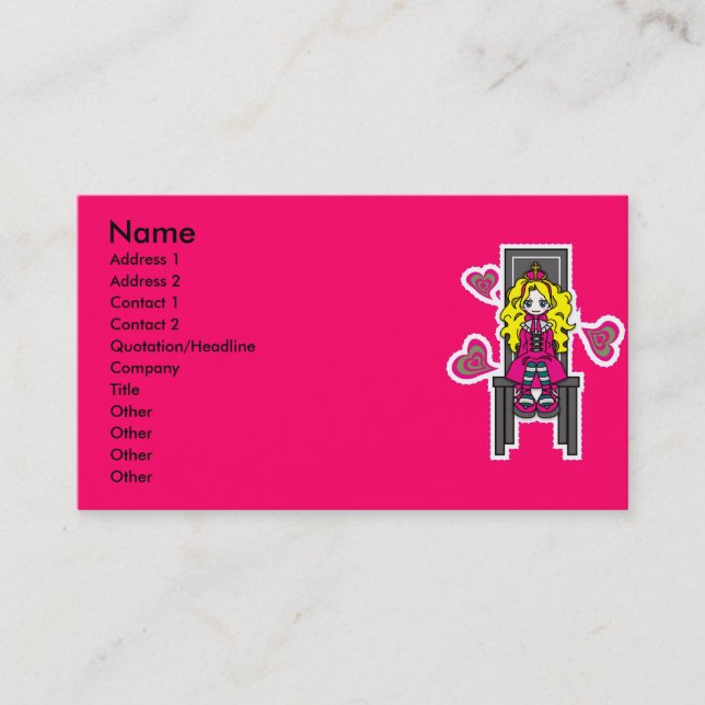 Cartão De Visita Call_Me_Queen (Frente)