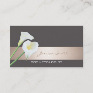 Cartão De Visita Calla romântica de luxo elegante profissional