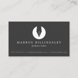 Cartão De Visita CALLIGRAPHY CANETA NIB LOGO 4 para Autores ou Escr