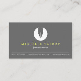 Cartão De Visita CALLIGRAPHY CANETA NIB LOGO 5 para Autores ou Escr