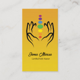 Cartão De Visita Calor espiritual de energia de Chakra minimalista