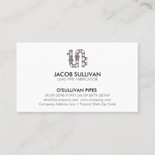 Cartão De Visita Camada de Pipe de Canalização