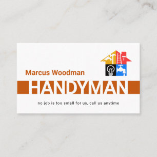 Cartão De Visita Camada Listrada de Marceneiro Marrom Simples