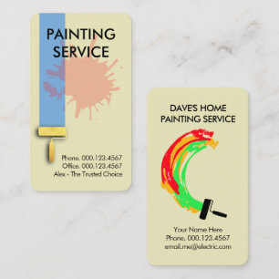 Cartão De Visita Camadas de Pintura Criativa para Casa