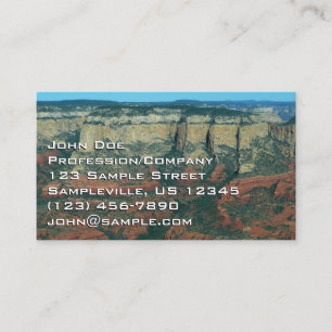 Cartão De Visita Camadas de Rochas Vermelhas em Sedona Arizona