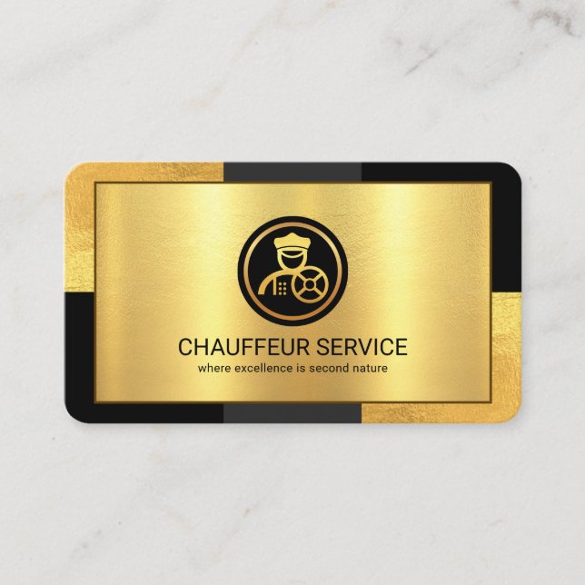 Cartão De Visita Camadas Douradas de Cinzas criativas (Frente)