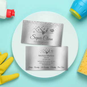 Cartão De Visita Câmara de Limpeza Profissional Moderna