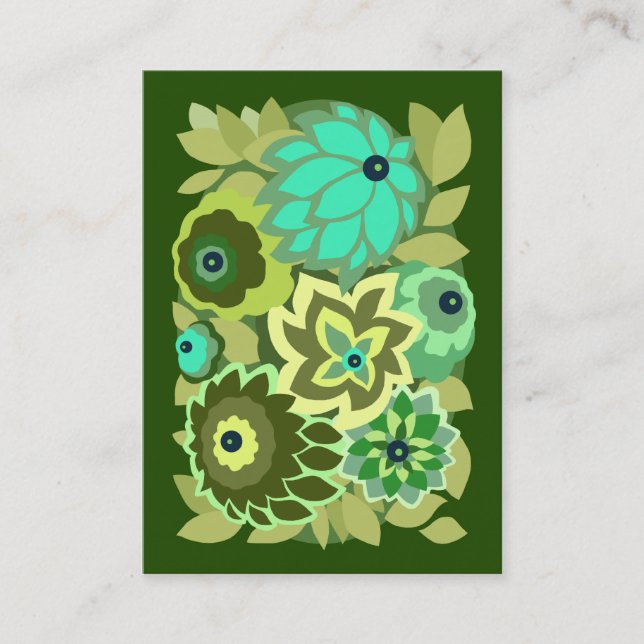 Cartão De Visita CAMBRIA nas máscaras do verde (Frente)
