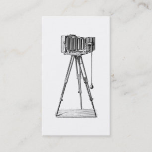 Cartão De Visita Câmera do vintage - preto antigo da fotografia da