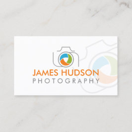 Cartão De Visita Câmera Fotográfica Moderna e Comutador Colorido