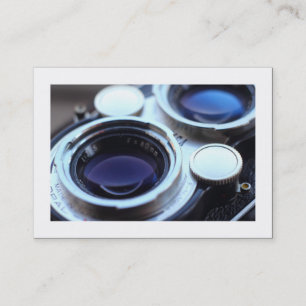 Cartão De Visita Câmera Vintage TLR (Bordada)