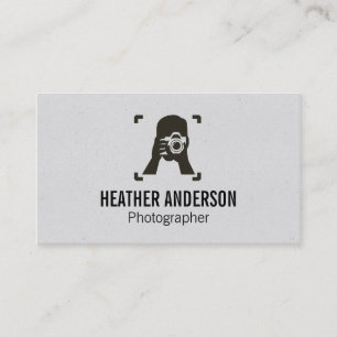 Cartão De Visita Cameraman Holding Camera