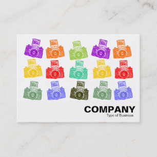Cartão De Visita Câmeras coloridas