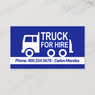 Cartão De Visita Camião Simples Para Aluguer