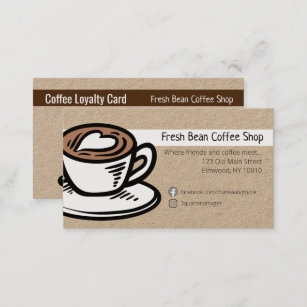 Cartão De Visita Caminhão de Café Móvel Personalizado