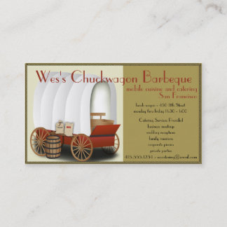 Cartão De Visita Caminhão de Comida do Chuckwagon/Catering
