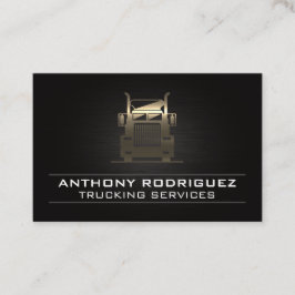 Cartão De Visita Caminhão Semi Dourado | Driver | Logística