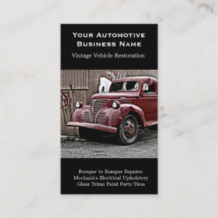 Cartão De Visita Caminhão totalmente destruído com pára-brisa